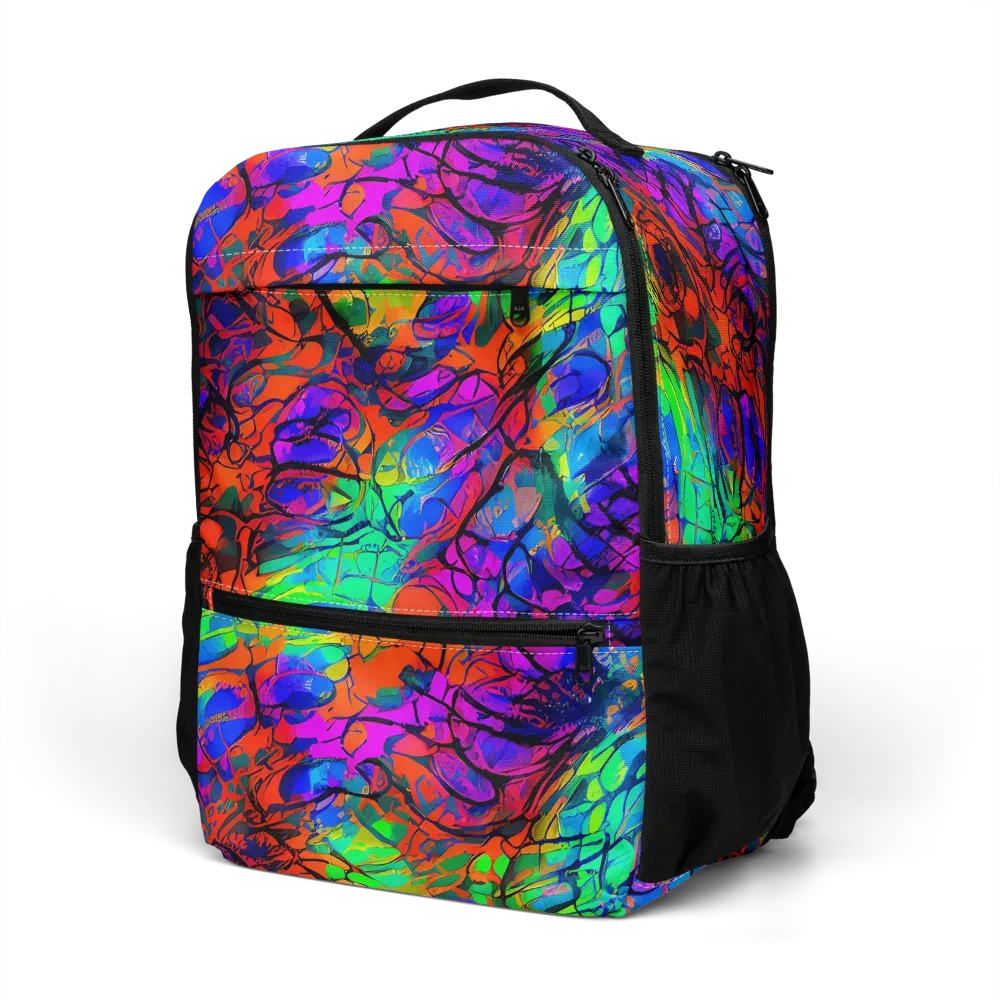 Fluorescent Reverie on Utility Backpack — Left Front