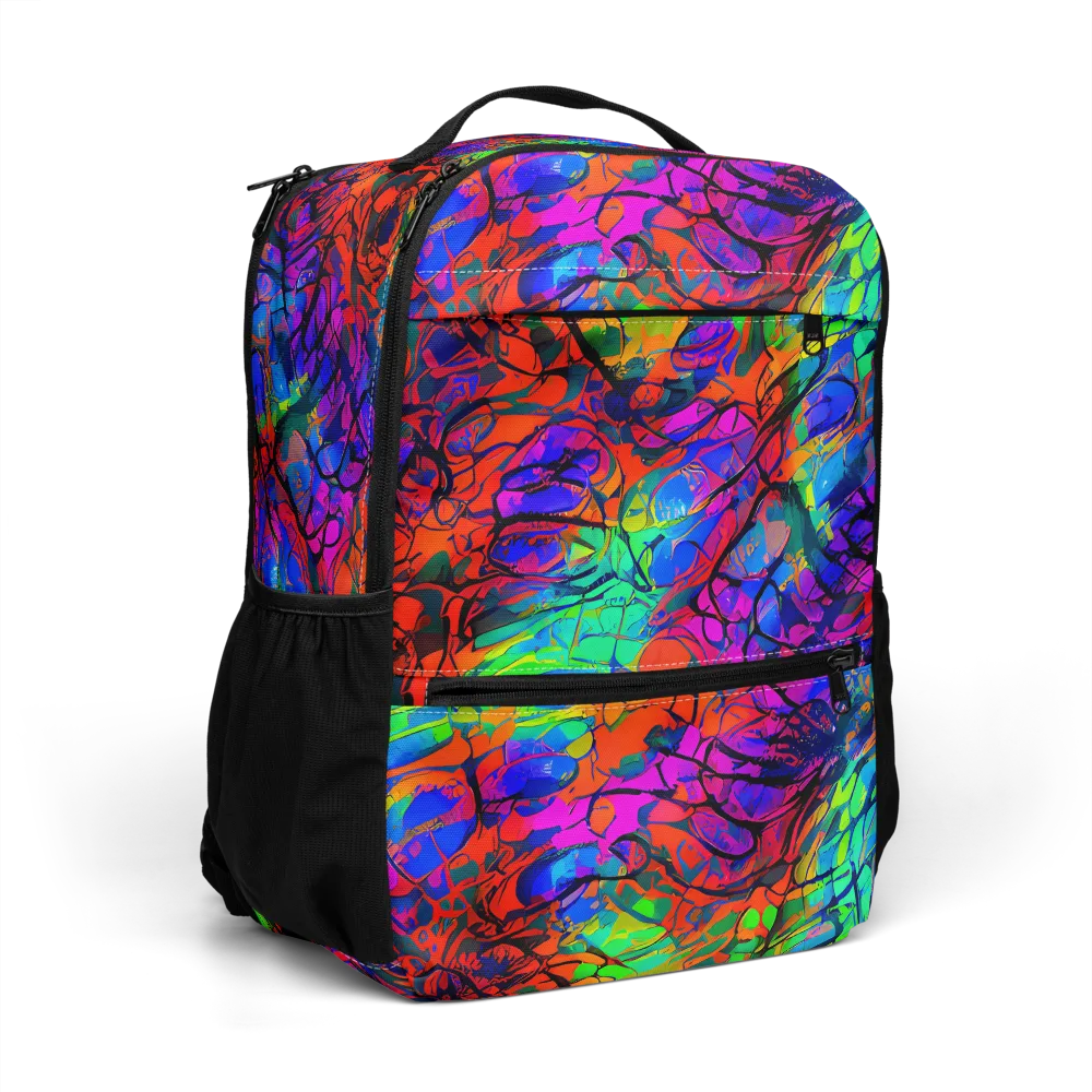 Fluorescent Reverie on Utility Backpack — Right Front