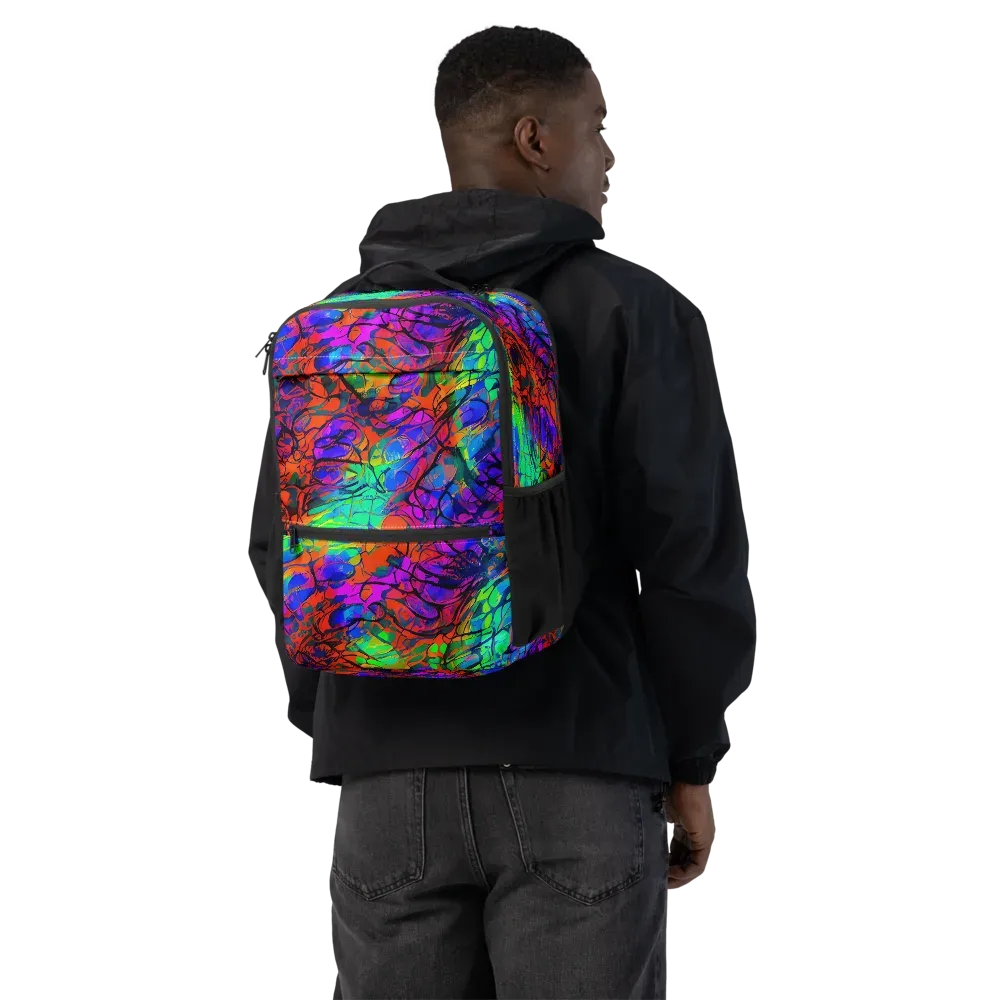 Fluorescent Reverie on Utility Backpack — Back
