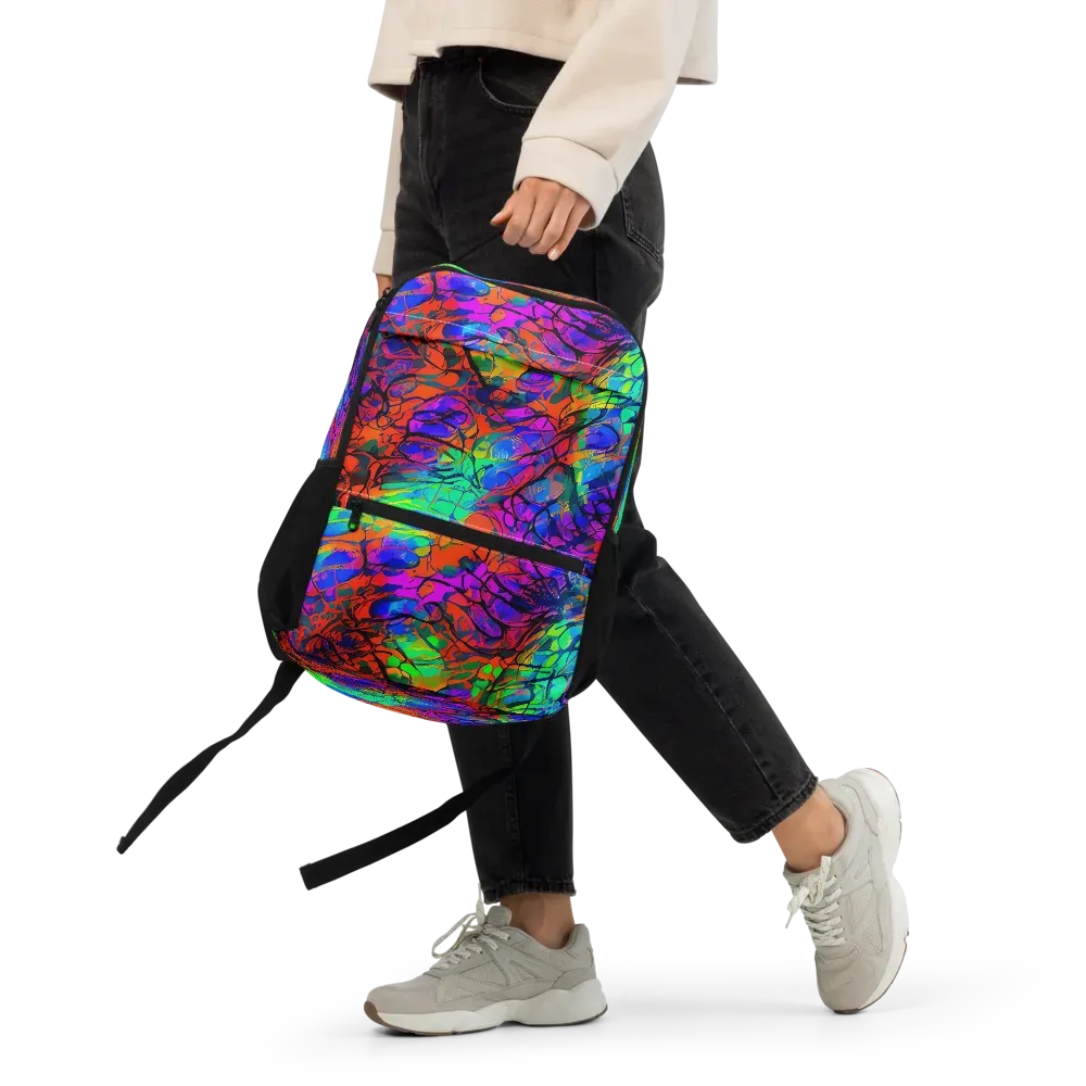 Fluorescent Reverie on Utility Backpack — Front