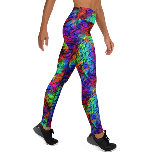 Fluorescent Reverie on a Yoga Leggings