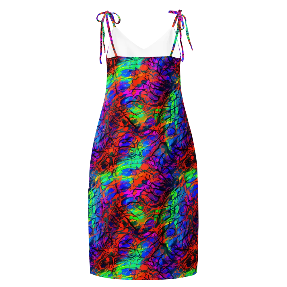 Fluorescent Reverie on Slip Dress — Back