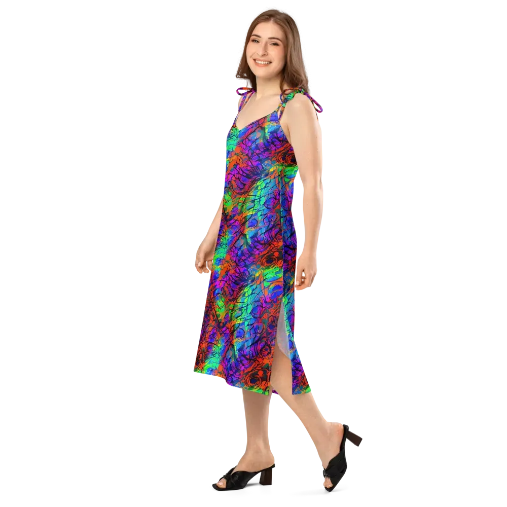 Fluorescent Reverie on Slip Dress — Left Front