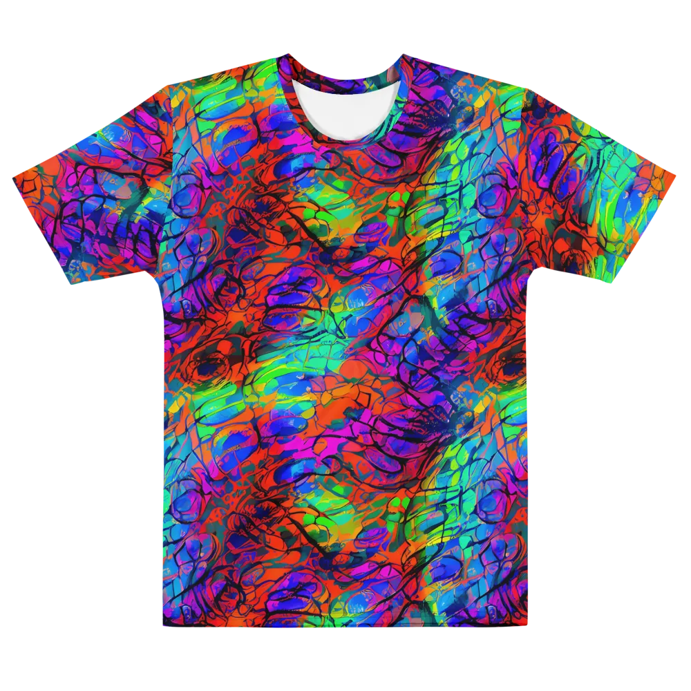 Fluorescent Reverie on Men's Cotton Crew Neck T-Shirt — Front