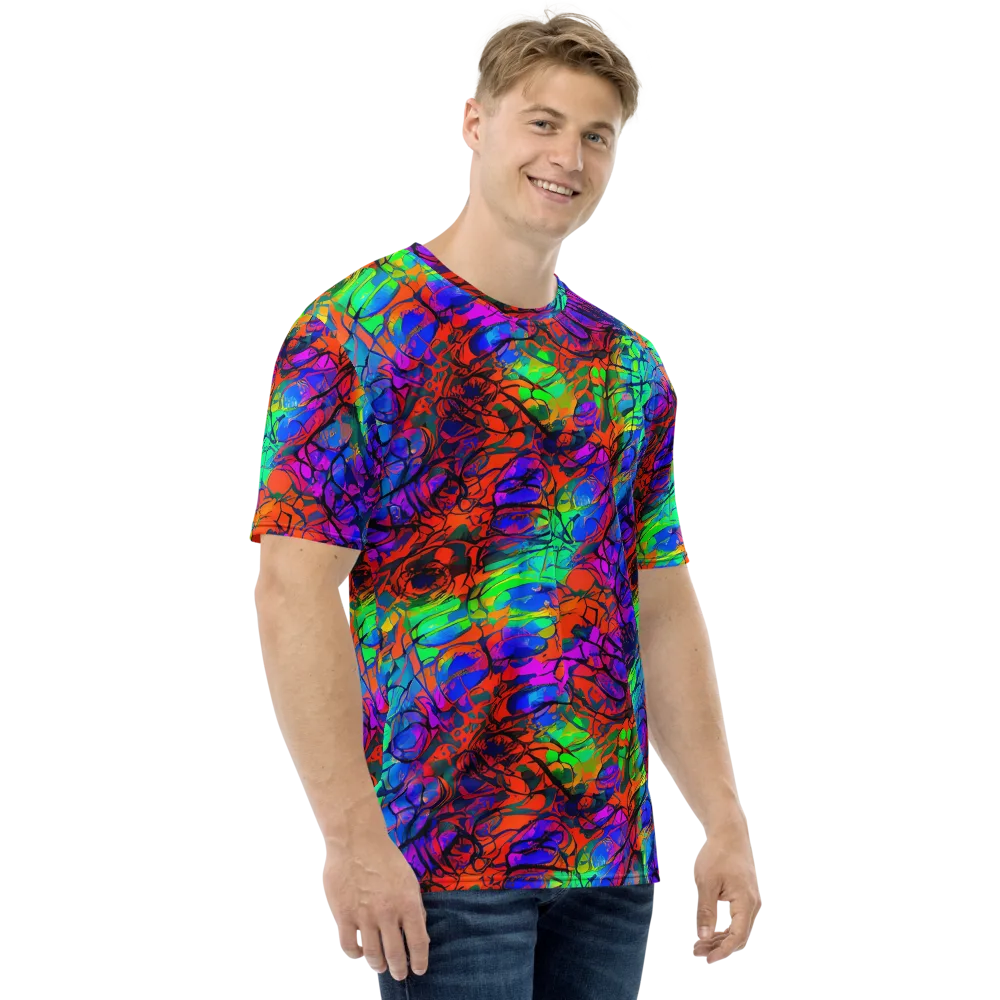 Fluorescent Reverie on Men's Crew Neck T-Shirt — Right