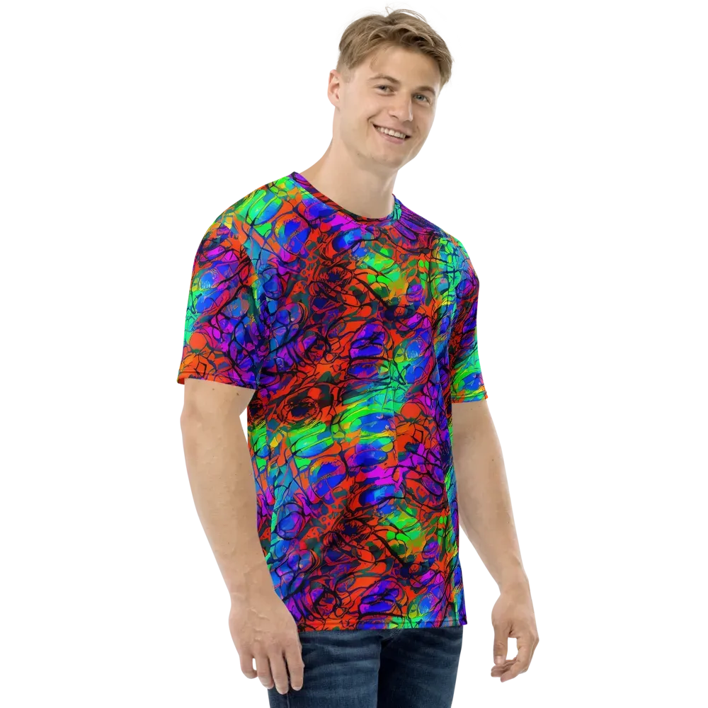 Fluorescent Reverie on Men's Crew Neck T-Shirt — Right