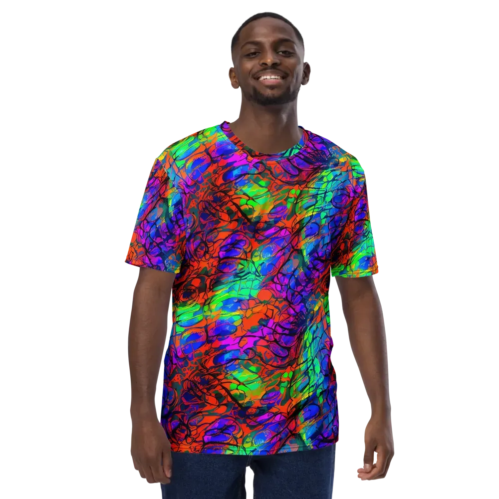 Fluorescent Reverie on Men's Crew Neck T-Shirt — Front