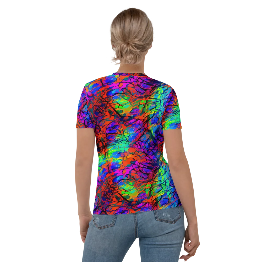 Fluorescent Reverie on Women's Crew Neck T-Shirt — Back