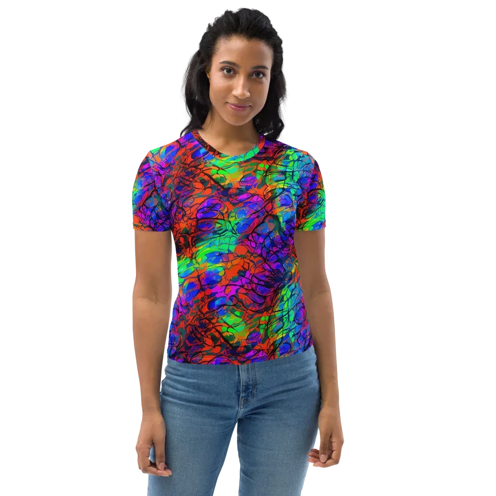 Fluorescent Reverie on Women's Crew Neck T-Shirt — Front