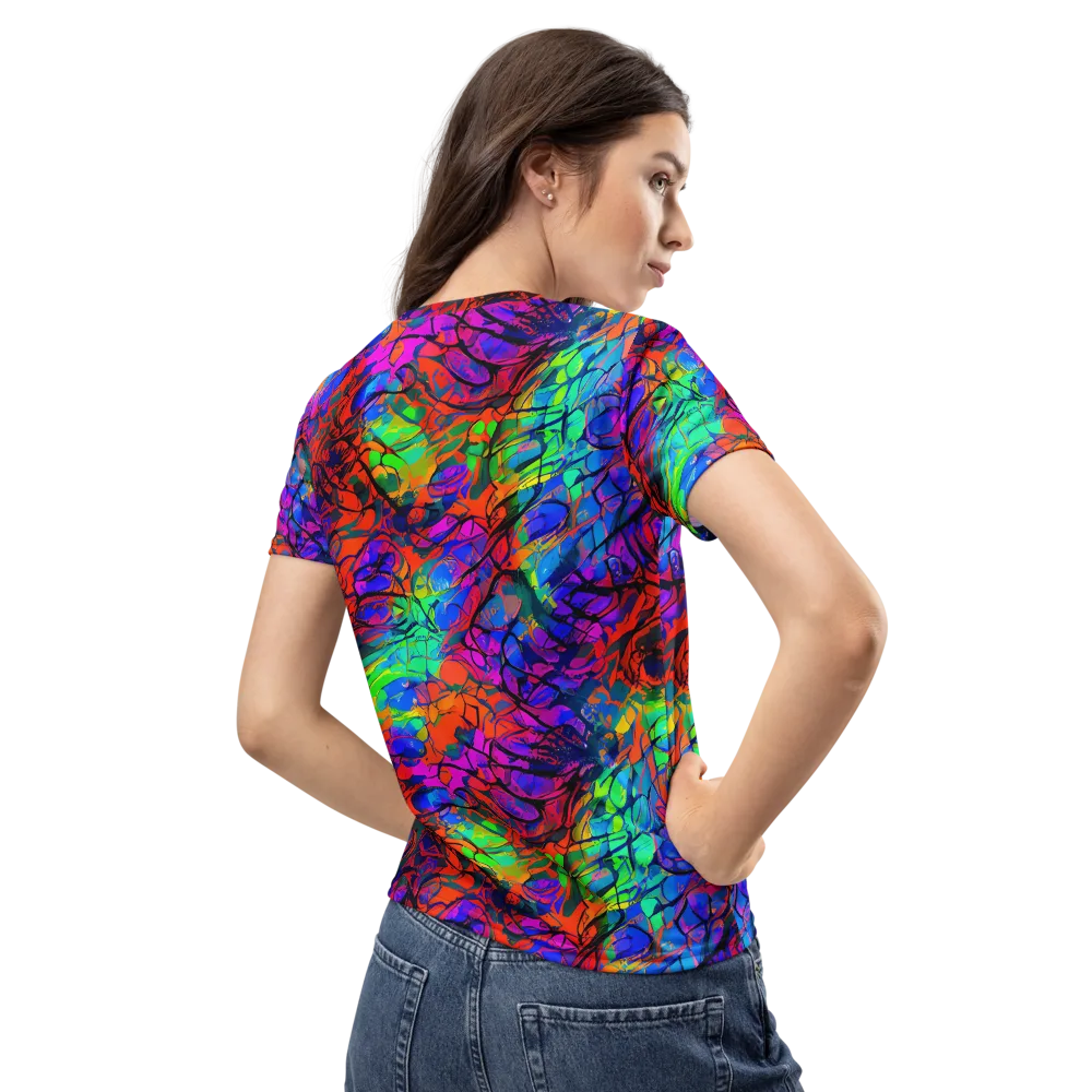Fluorescent Reverie on Women's Crew Neck T-Shirt — Back