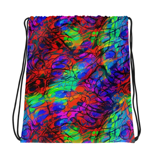 Fluorescent Reverie on a Drawstring Bag
