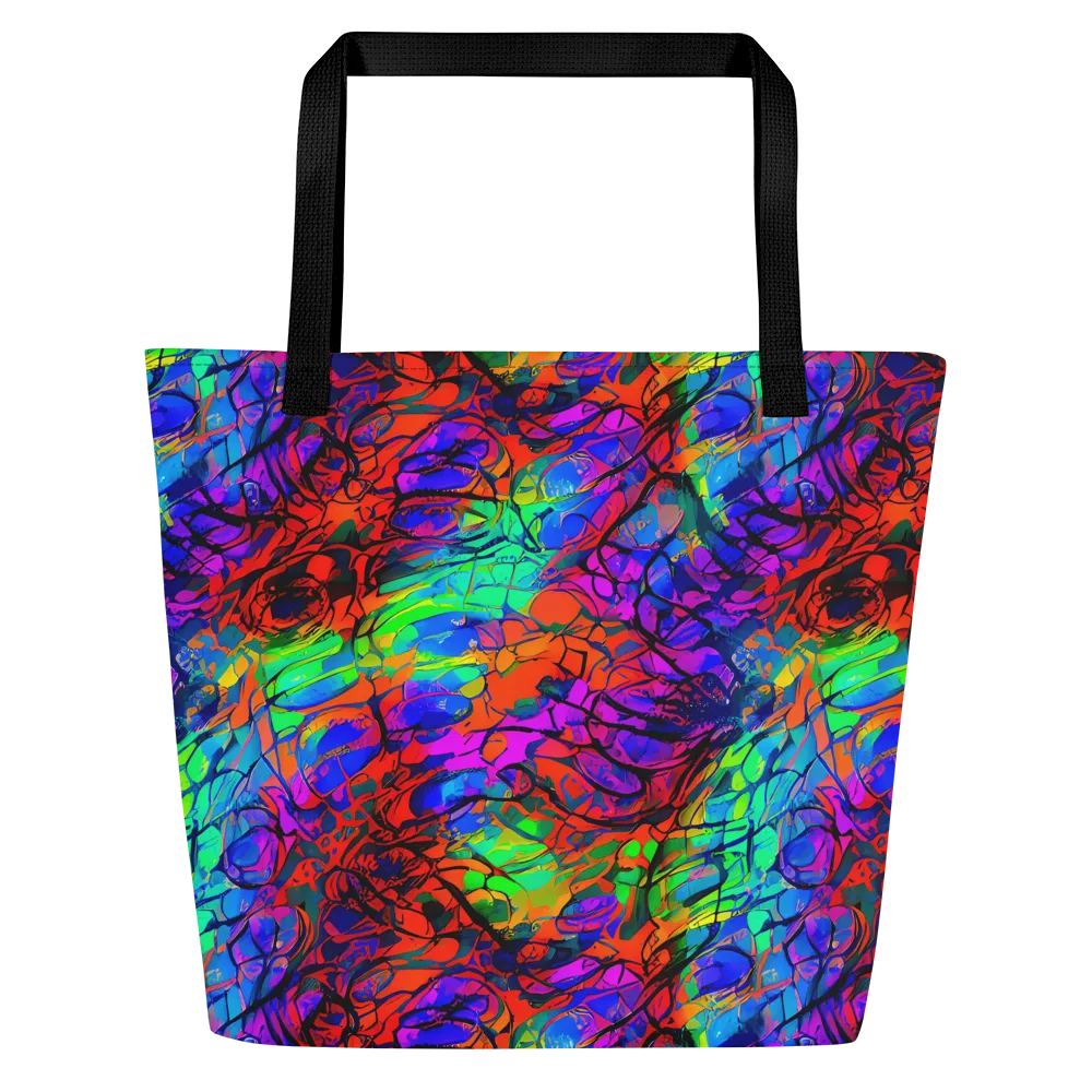 Fluorescent Reverie on Large Tote Bag W/ Pocket — Front