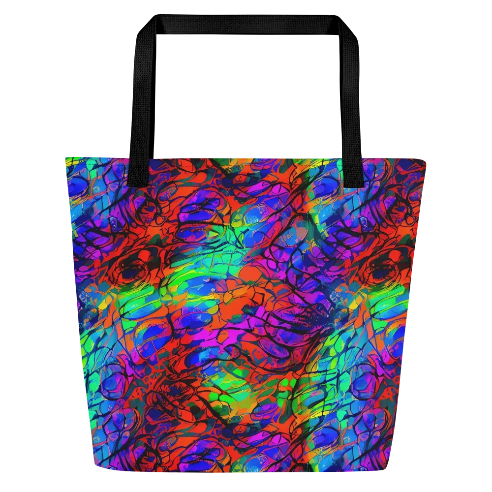 Fluorescent Reverie on Large Tote Bag W/ Pocket — Front