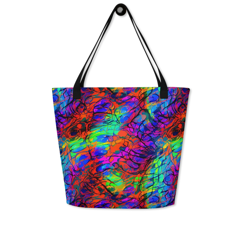 Fluorescent Reverie on Large Tote Bag W/ Pocket — Front