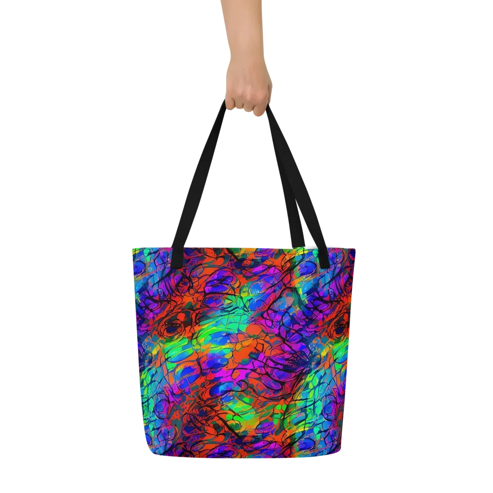 Fluorescent Reverie on Large Tote Bag W/ Pocket — Front
