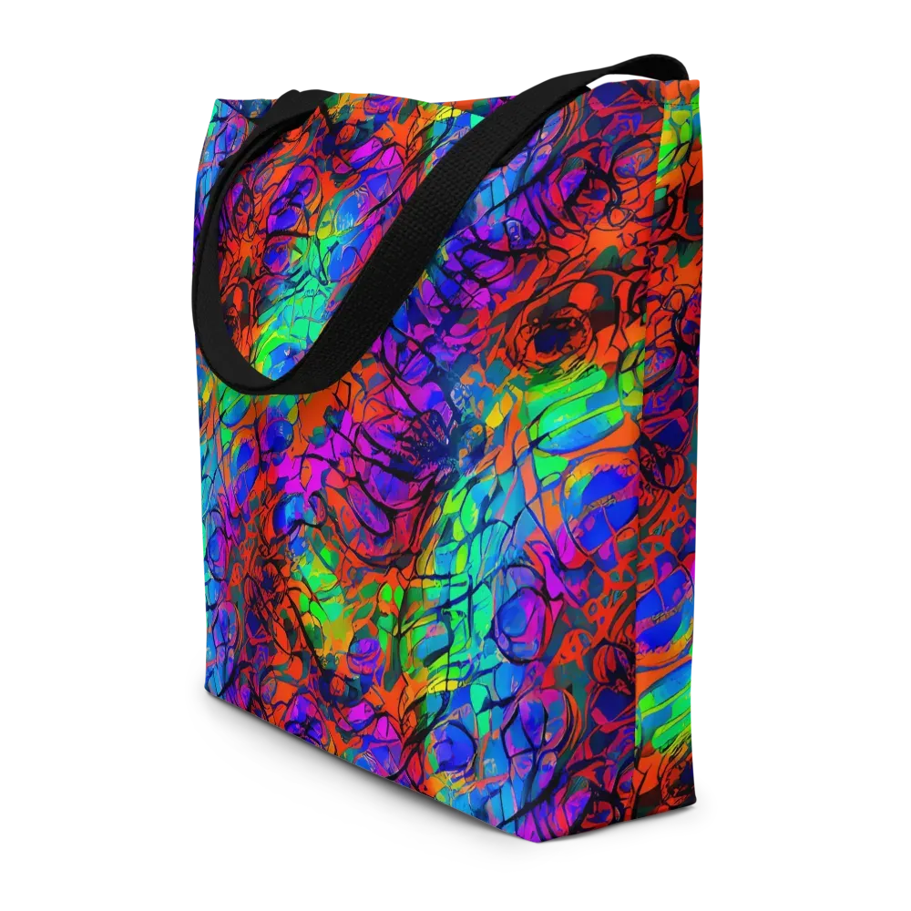Fluorescent Reverie on Large Tote Bag W/ Pocket — Front