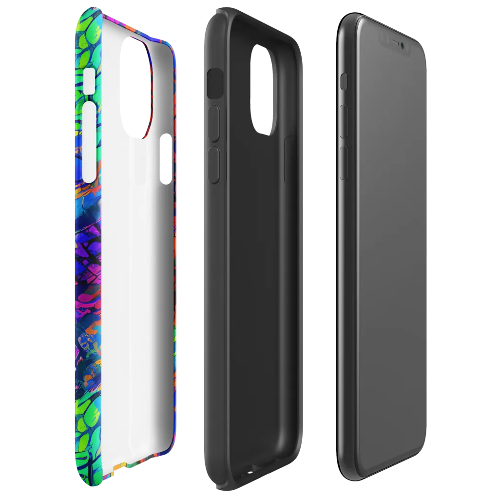 Fluorescent Reverie on Tough Case for iPhone® — Right