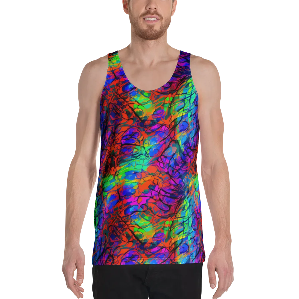 Fluorescent Reverie on Men's Tank Top — Front