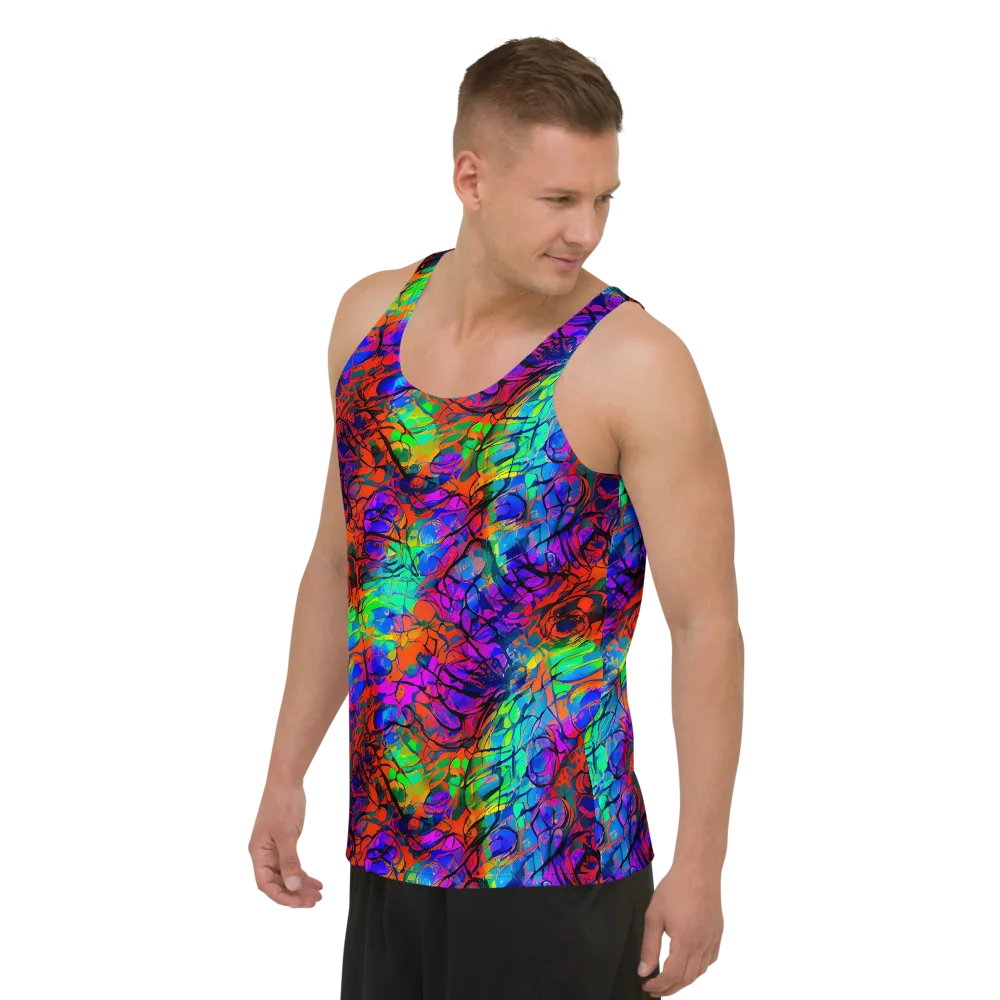 Fluorescent Reverie on Men's Tank Top — Left Front