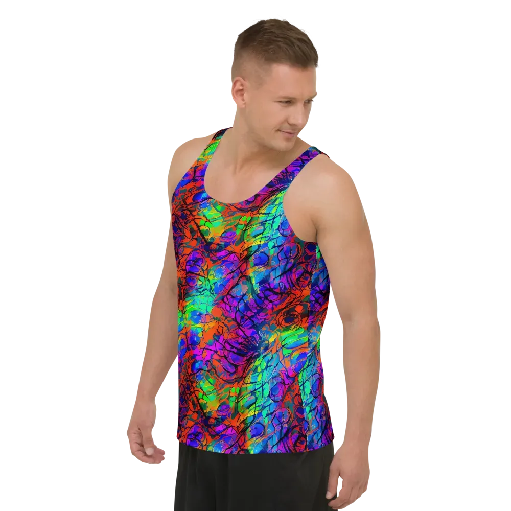 Fluorescent Reverie on Men's Tank Top — Left Front