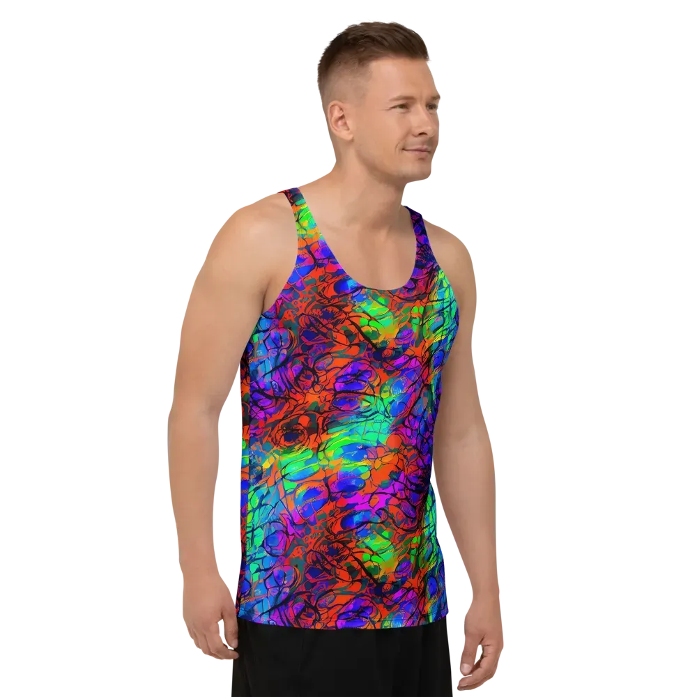 Fluorescent Reverie on Men's Tank Top — Right Front
