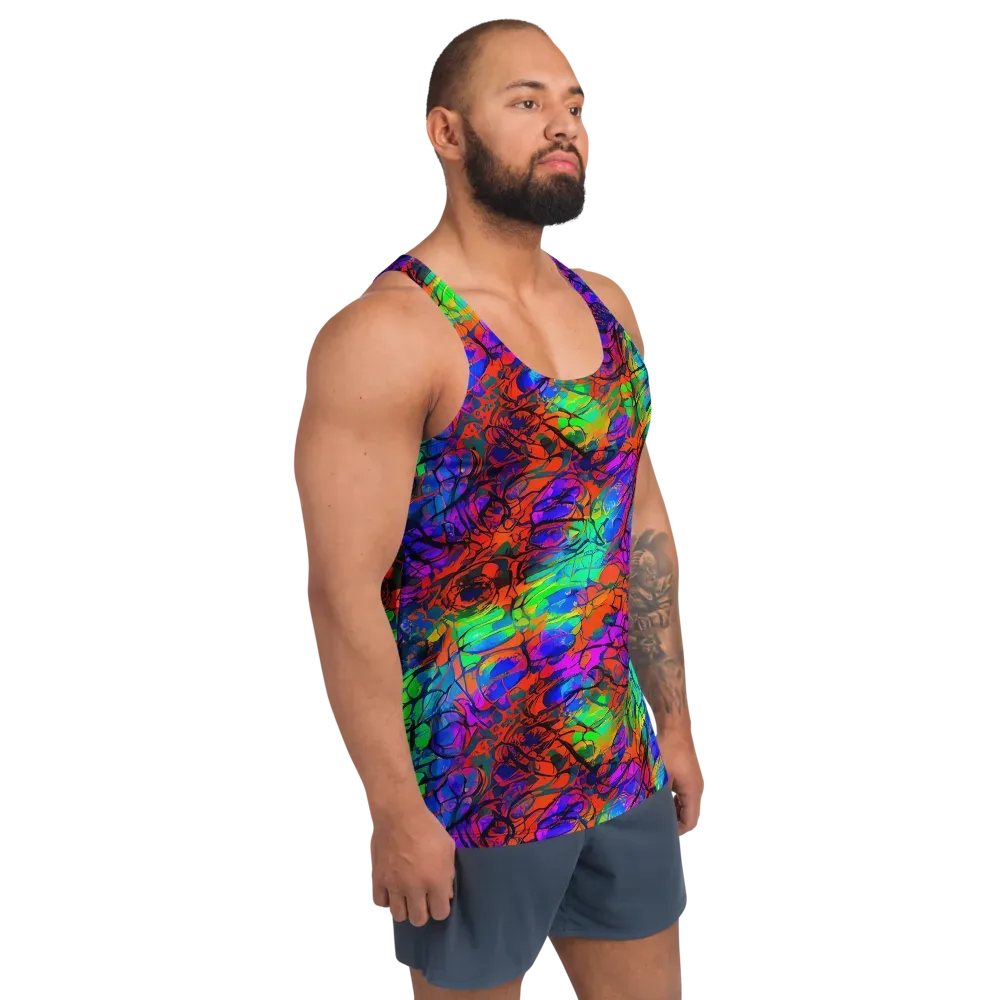 Fluorescent Reverie on Men's Tank Top — Right Front