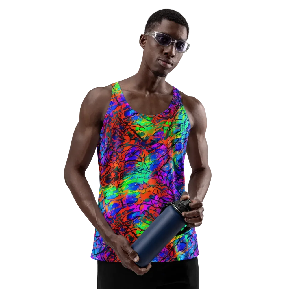 Fluorescent Reverie on Men's Tank Top — Front
