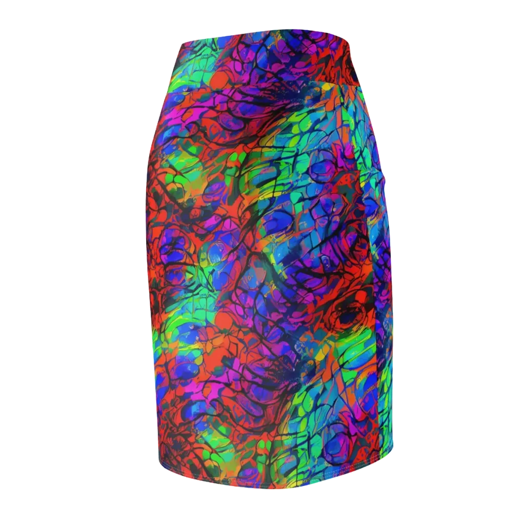 Fluorescent Reverie on Pencil Skirt — Back Side