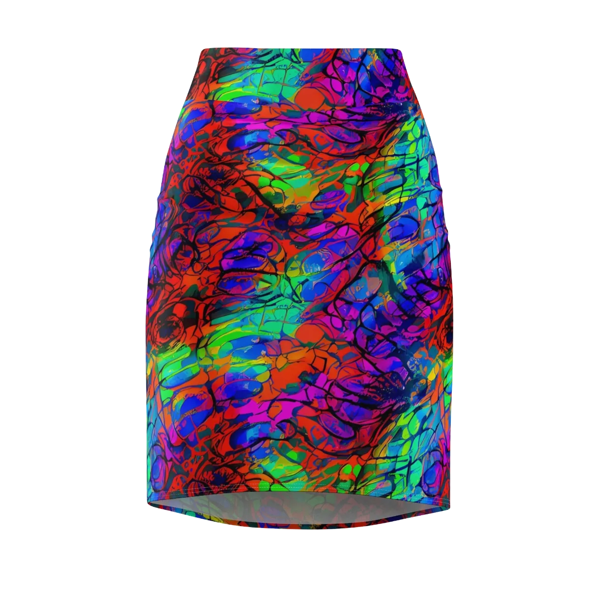 Fluorescent Reverie on Pencil Skirt — Front