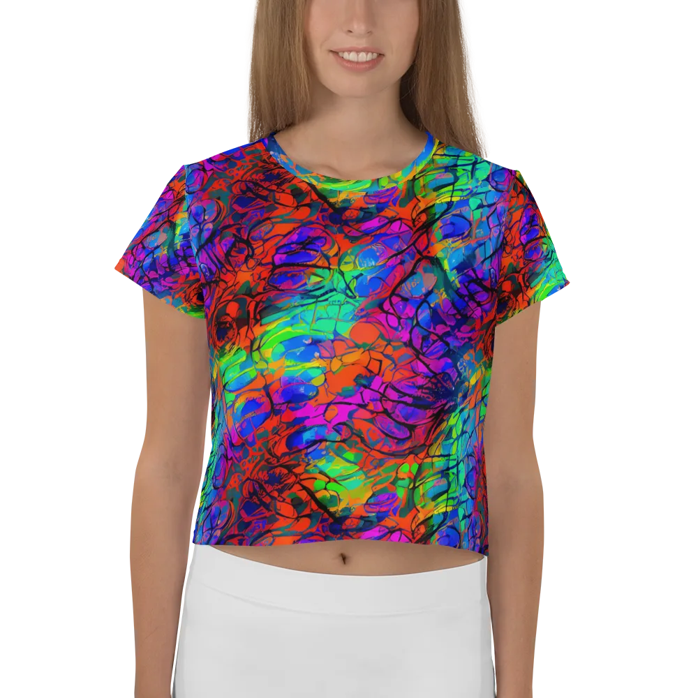 Fluorescent Reverie on Crop Tee — Front