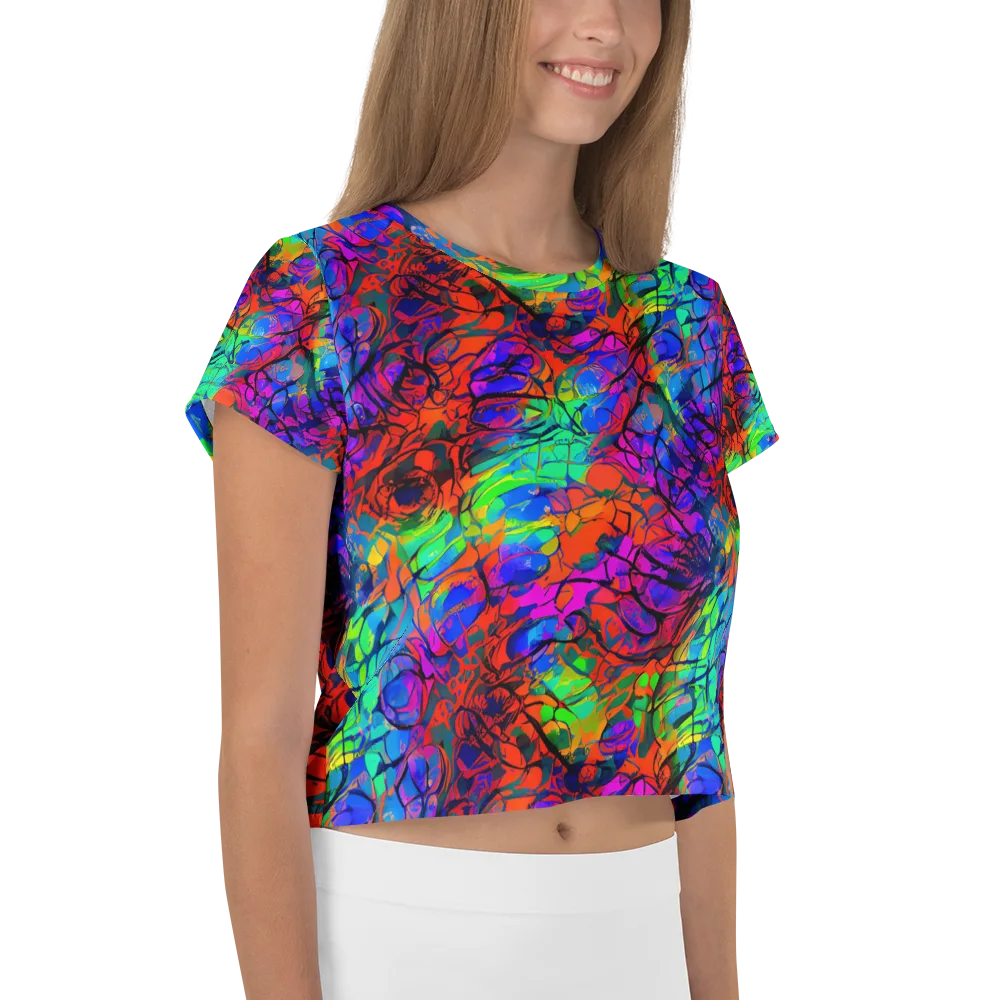 Fluorescent Reverie on Crop Tee — Right