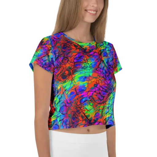 Fluorescent Reverie on a Crop Tee