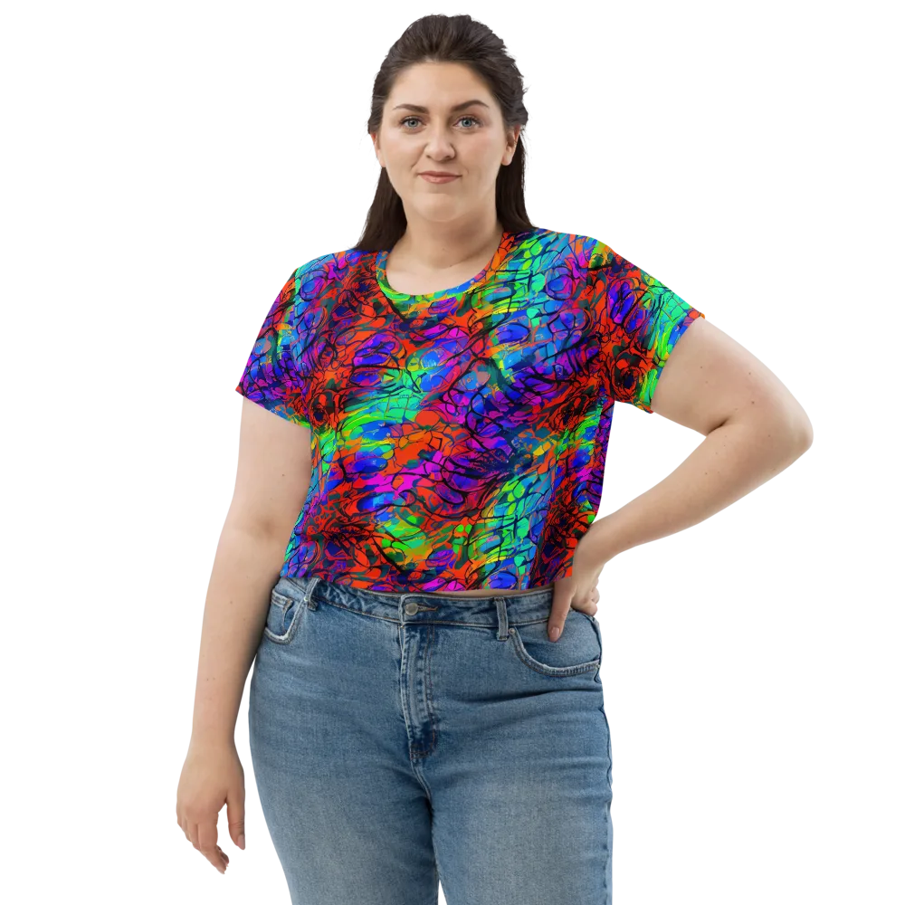 Fluorescent Reverie on Crop Tee — Front