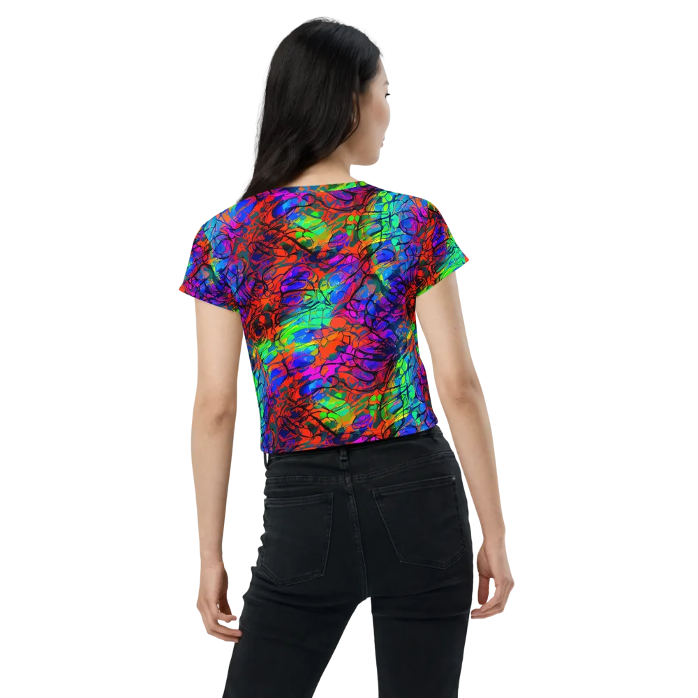 Fluorescent Reverie on Crop Tee — Back