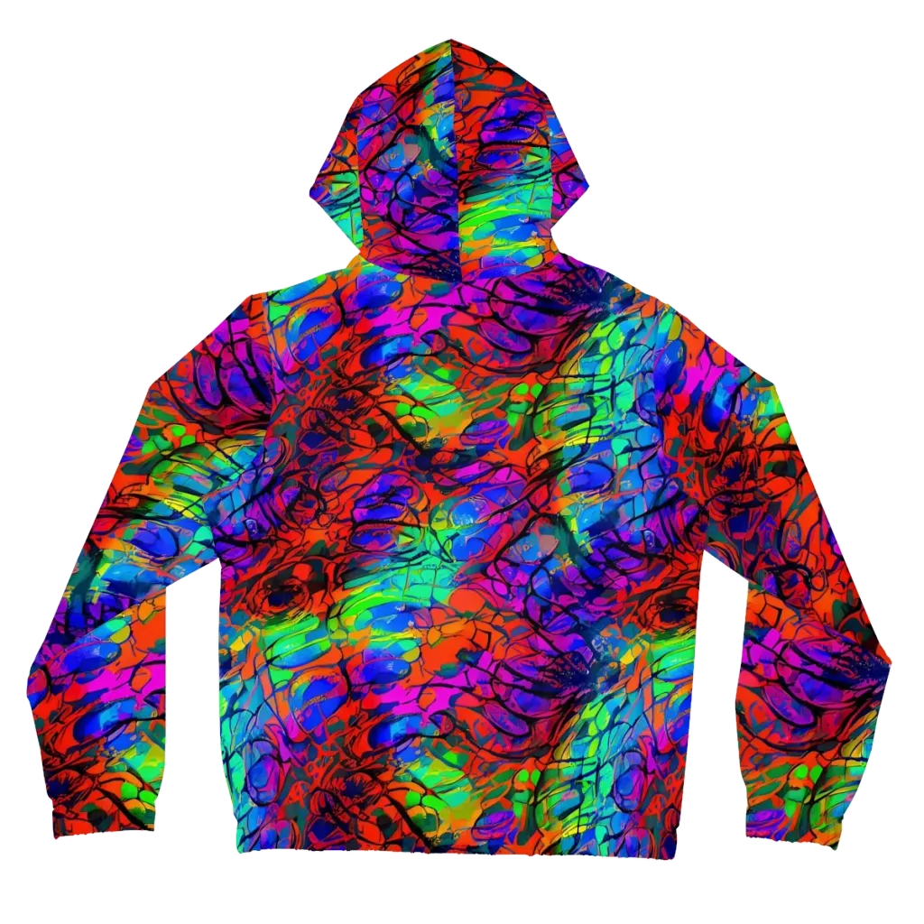 Fluorescent Reverie on Women's Full-Zip Hoodie — Back