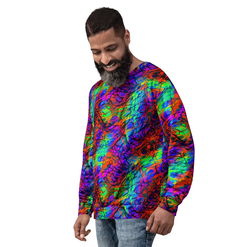 Fluorescent Reverie on Sweatshirt — Left Front