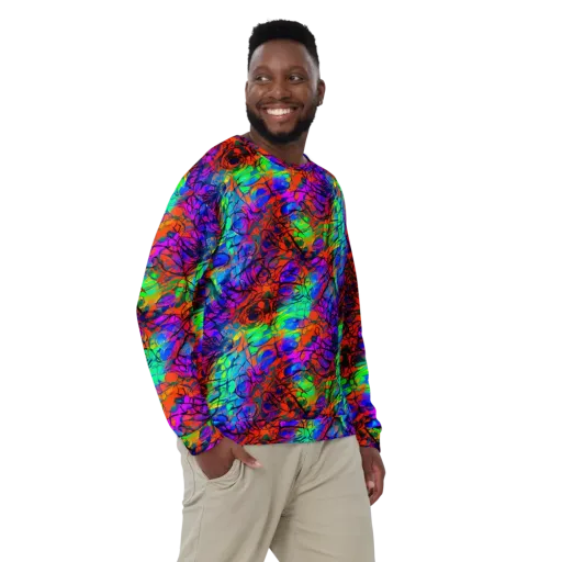 Fluorescent Reverie on a Sweatshirt