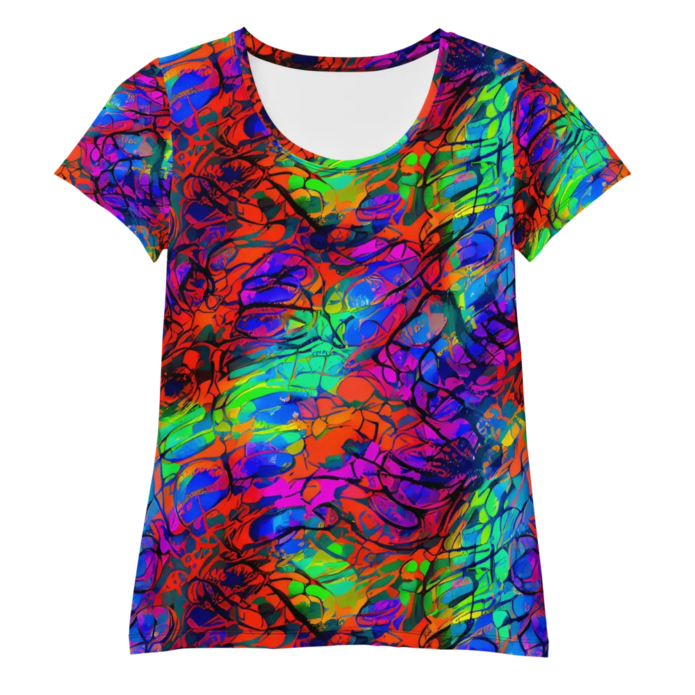 Fluorescent Reverie on Women's Athletic T-Shirt — Front