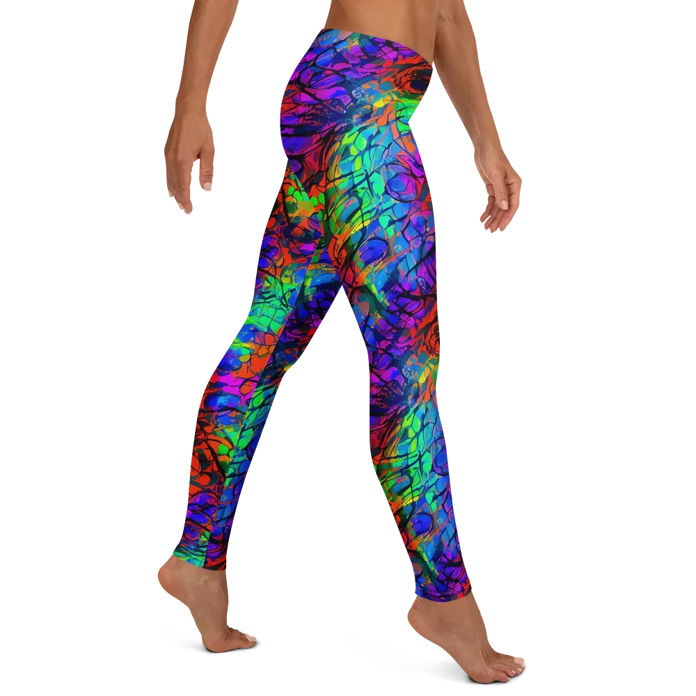 Fluorescent Reverie on Leggings — Right