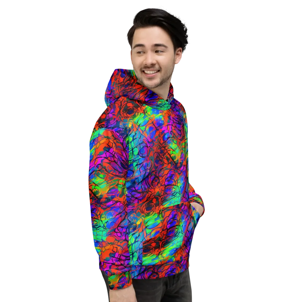 Fluorescent Reverie on Hoodie — Right