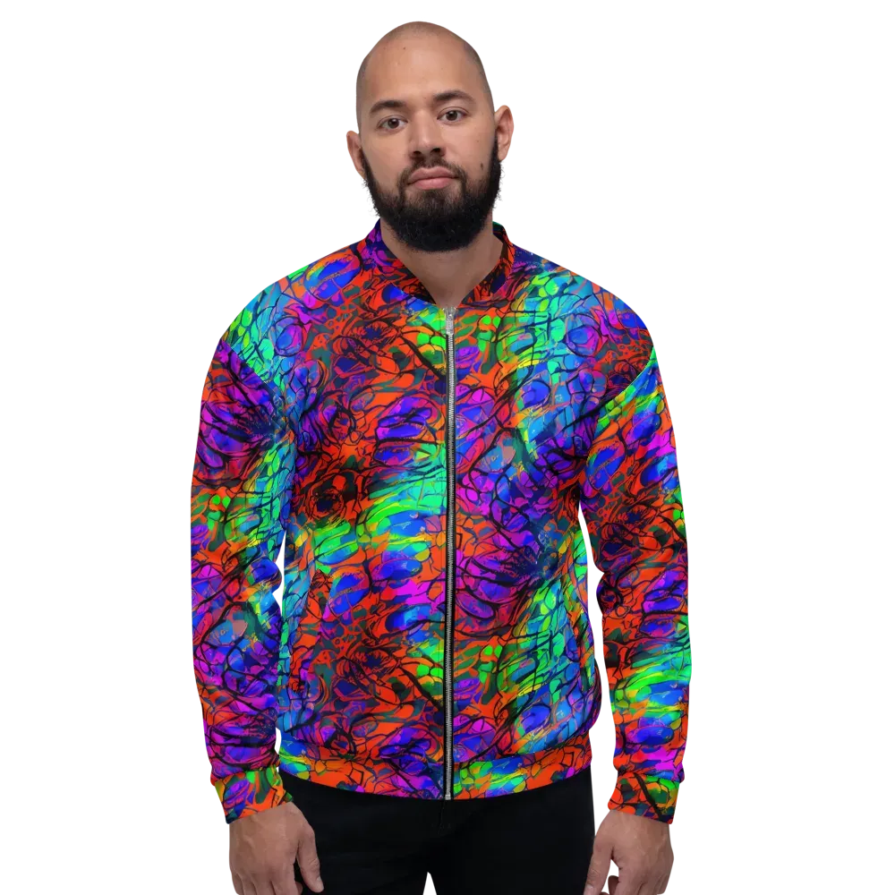 Fluorescent Reverie on Bomber Jacket — Front