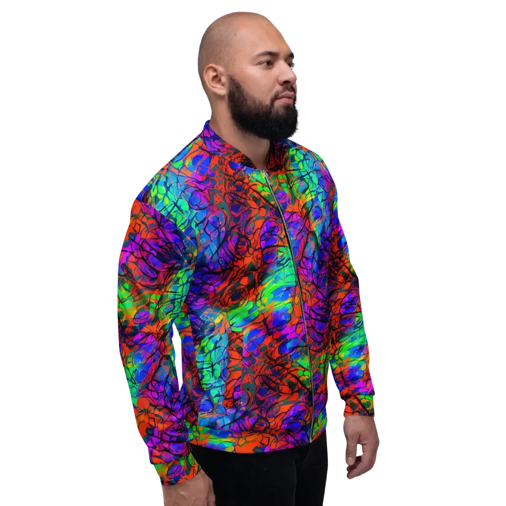 Fluorescent Reverie on Bomber Jacket — Right