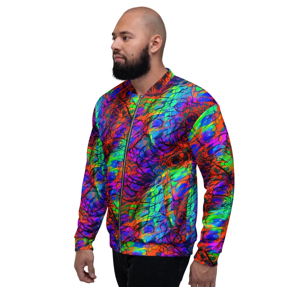 Fluorescent Reverie on Bomber Jacket — Left