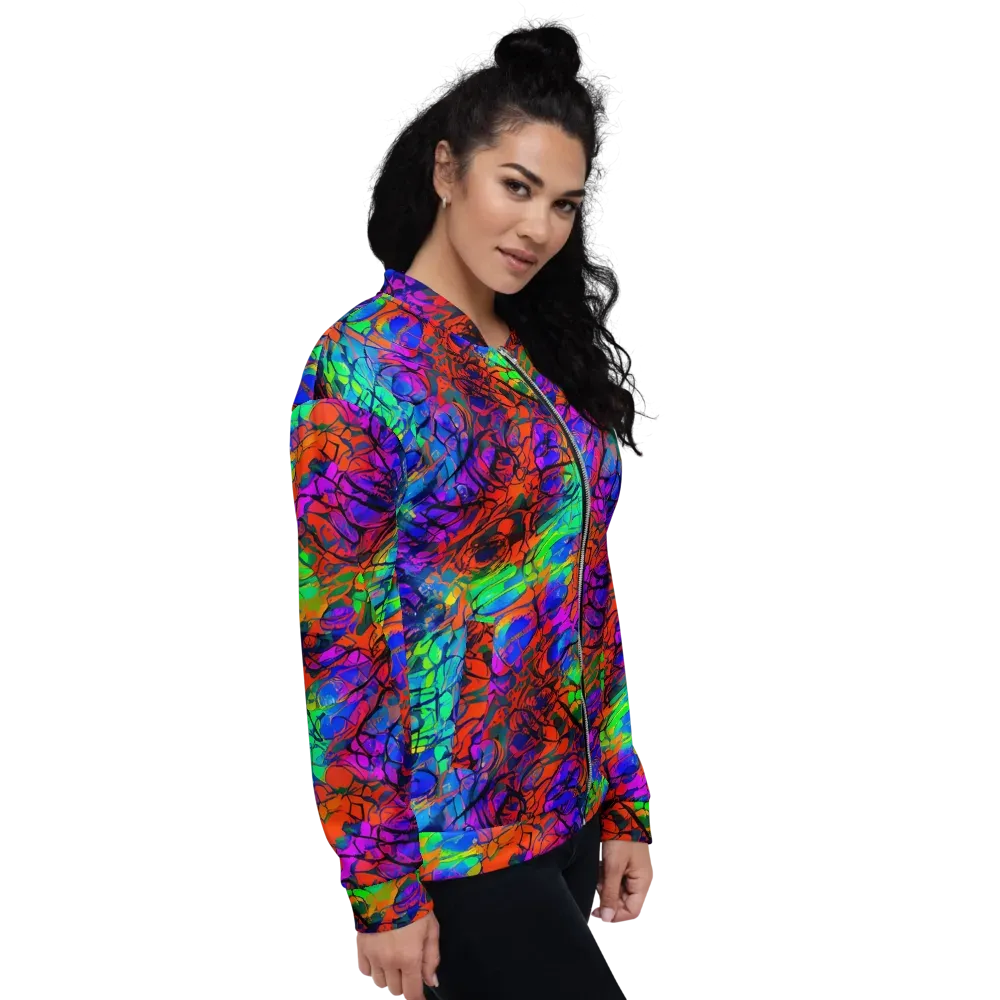 Fluorescent Reverie on Bomber Jacket — Right