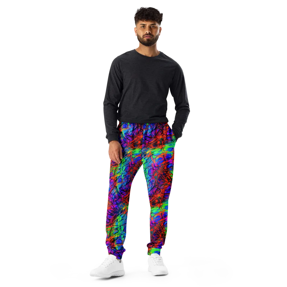 Fluorescent Reverie on Men's Joggers — Front