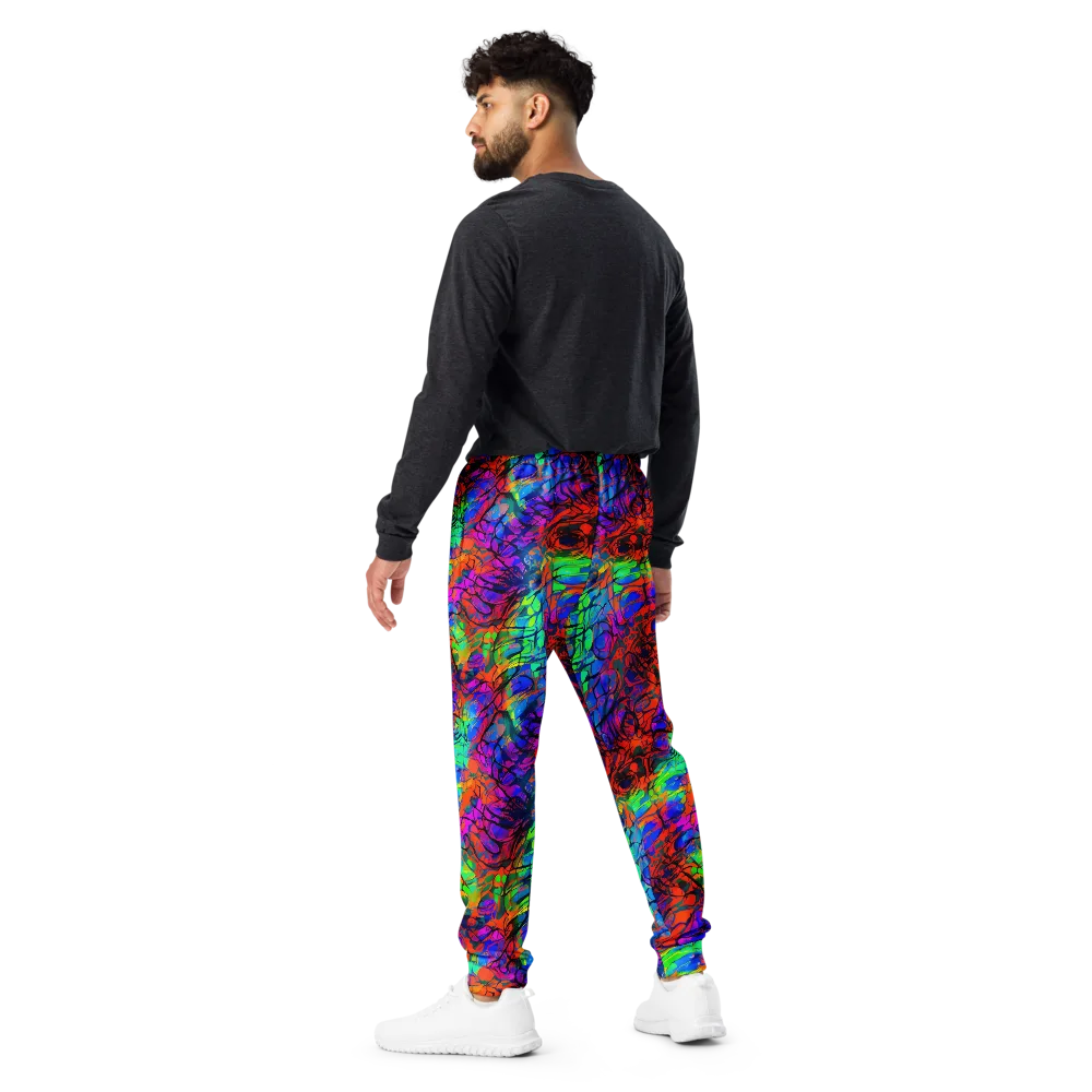 Fluorescent Reverie on Men's Joggers — Back
