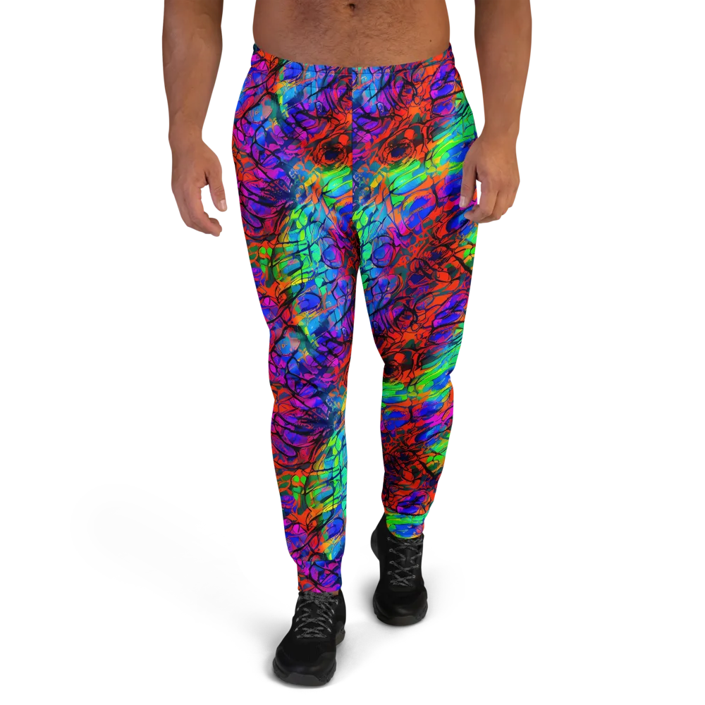 Fluorescent Reverie on Men's Joggers — Front