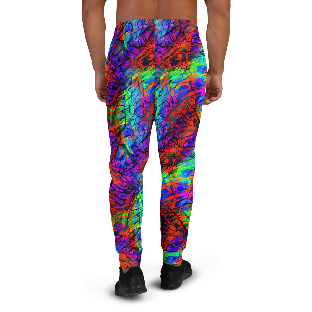 Fluorescent Reverie on Men's Joggers — Back