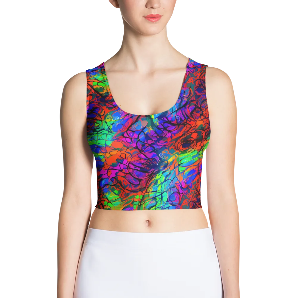 Fluorescent Reverie on Crop Top — Front