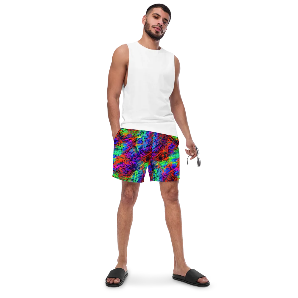 Fluorescent Reverie on Swim Trunks — Front